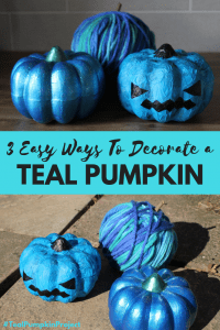 how to decorate a teal pumpkin