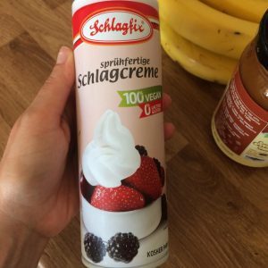 dairy and soya free, vegan squirty cream