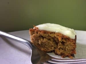 allergy friendly carrot cake with lemon cream cheese icing