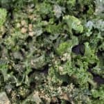 kale topped with nutritional yeast
