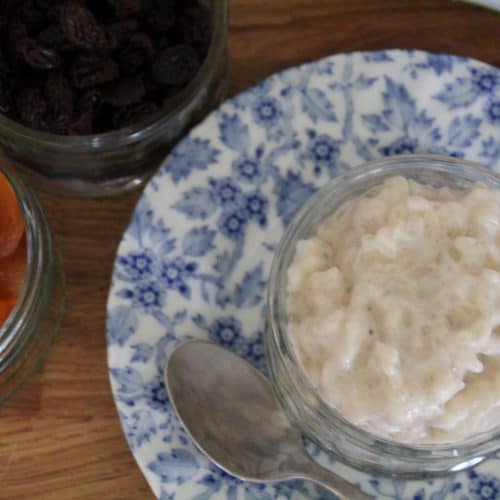 gluten and dairy free rice pudding