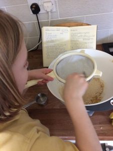 making banana millet breakfast biscuits