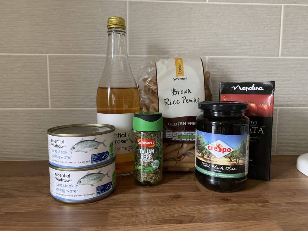 dairy free tuna pasta ingredients