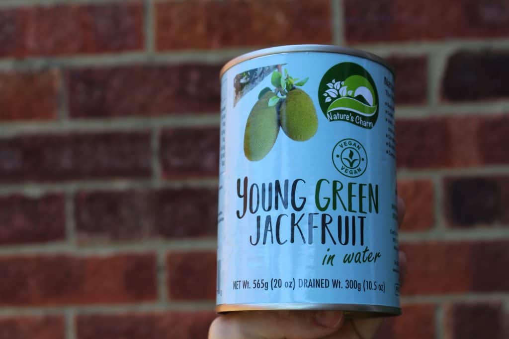 tin of young green jackfruit
